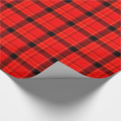 Red Pset Tartan Patroon Cadeaupapier (Hoek)