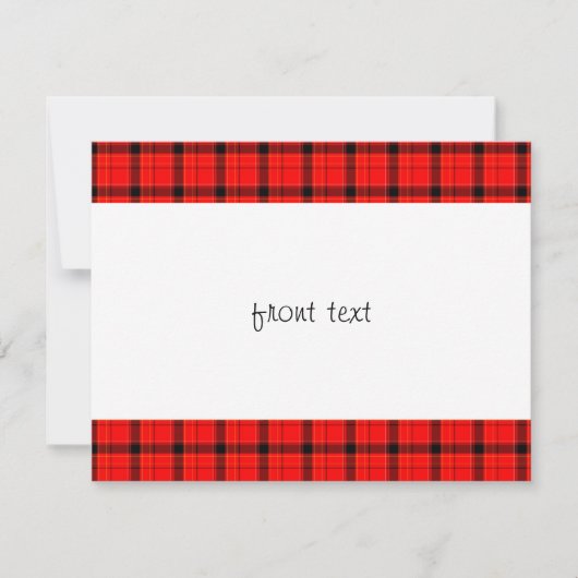 Red Pset Tartan Patroon Kaart (Voorkant)