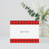 Red Pset Tartan Patroon Kaart (Staand voorkant)