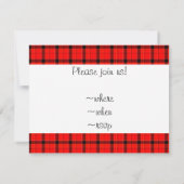 Red Pset Tartan Patroon Kaart (Achterkant)