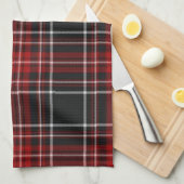 Red Pset Tartan Towel Theedoek (Quarter Fold)