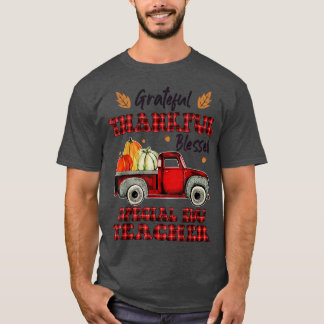 Red Pset Truck SPECIAAL EDU Bedankt Grateful Ble T-shirt