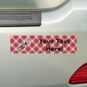 Red Pset Trumpet Bumpersticker (Op auto)