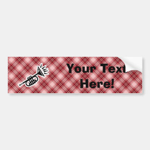 Red Pset Trumpet Bumpersticker