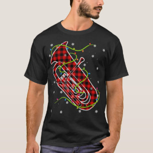Red Pset Tuba kerstlampjes Pajama Matching Pu T-shirt