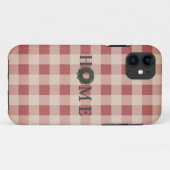 Red Pset Typography HOME Country Patroon Case-Mate iPhone Case (Achterkant (horizontaal))