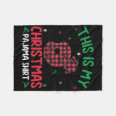 Red Pset Ugly Dit is mijn kunstleraar kerstPa Fleece Deken (Voorkant (Horizontaal))