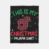 Red Pset Ugly Dit is mijn kunstleraar kerstPa Fleece Deken (Voorkant)