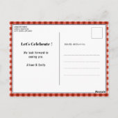 Red Pset Vaderdag BBQ Party Invitation Briefkaart (Achterkant)