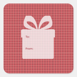 Red Pset Vierkante Sticker