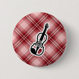 Red Pset Violin Ronde Button 5,7 Cm