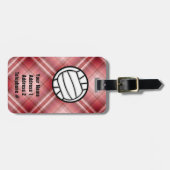 Red Pset Volleyball Bagagelabel (Voorkant horizontaal)