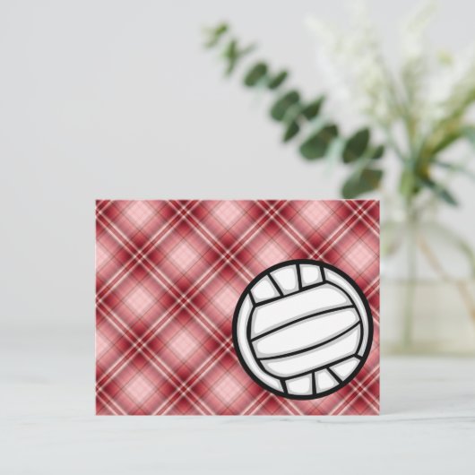 Red Pset Volleyball Briefkaart (Staand voorkant)