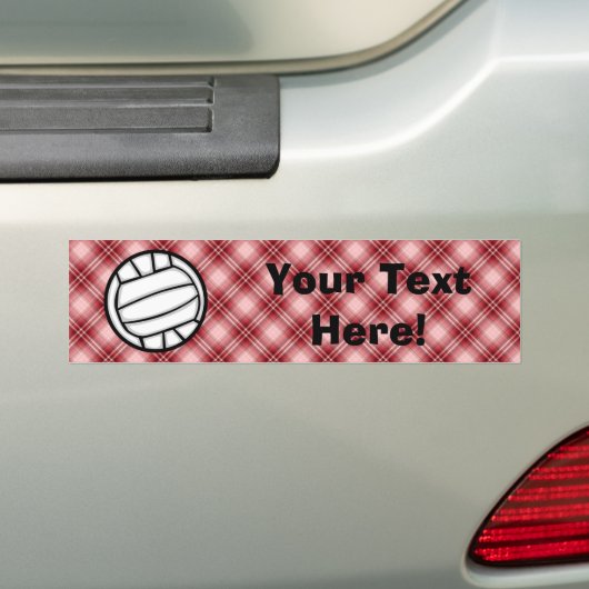 Red Pset Volleyball Bumpersticker (Op auto)