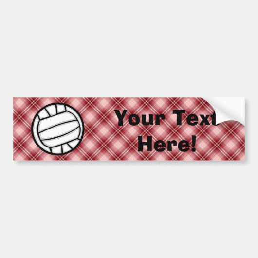 Red Pset Volleyball Bumpersticker (Voorkant)
