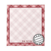 Red Pset Volleyball Notitieblok (Voorkant)