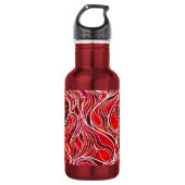 Red Psychedelic Glas in lood Style Waterfles (Voorkant)