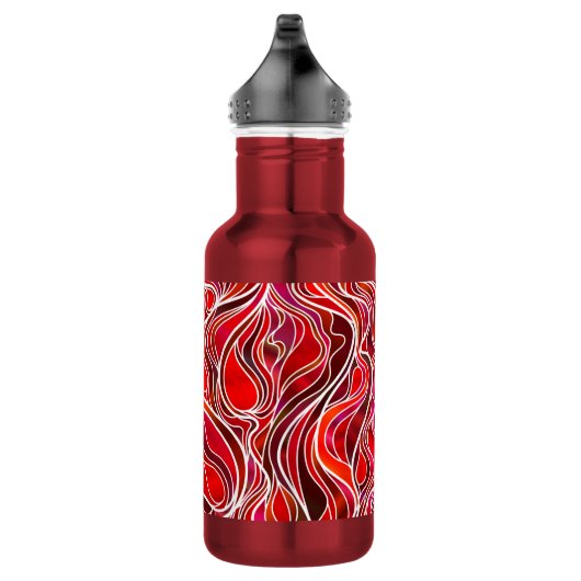 Red Psychedelic Glas in lood Style Waterfles (Rechts)