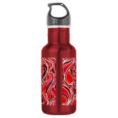 Red Psychedelic Glas in lood Style Waterfles (Achterkant)