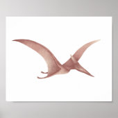 Red Pteradactyl Dinosaur Wall Art Poster (Voorkant)