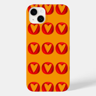 Red Puffy Heart Holes Case-Mate iPhone Case