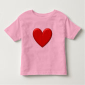Red Puffy Heart Kinder Shirts (Voorkant)