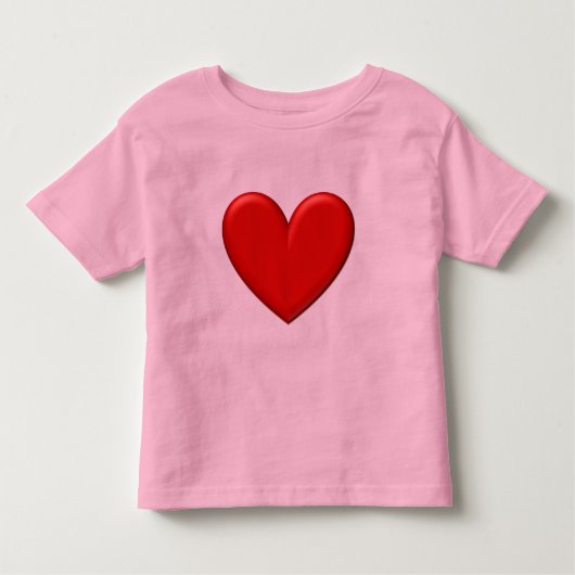Red Puffy Heart Kinder Shirts (Voorkant)