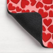 Red Puffy Hearts Muismat (Hoek)