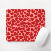 Red Puffy Hearts Muismat (Met muis)