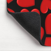 Red Puffy Hearts Muismat (Hoek)