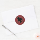 RED Pug sticker (Envelop)