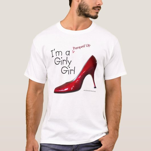 Red Pumping Up Girly Girl T-shirt (Voorkant)
