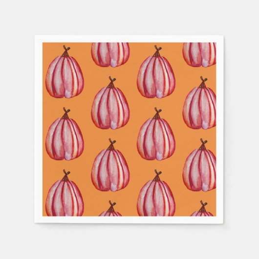 Red Pumpkin Art Papierservetten Servet (Voorkant)