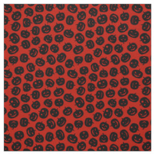 Red Pumpkin Happy Halloween Modern Stof
