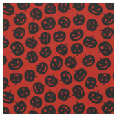 Red Pumpkin Happy Halloween Modern Stof (Close Up)