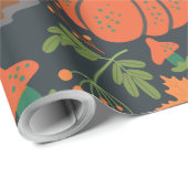 Red pumpkin seamless pattern and carrots cadeaupapier (Rol Hoek)