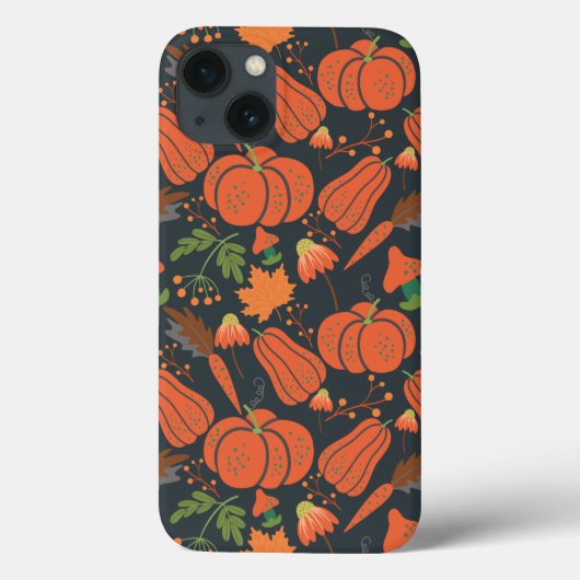 Red pumpkin seamless pattern and carrots Case-Mate iPhone case (Achterkant)
