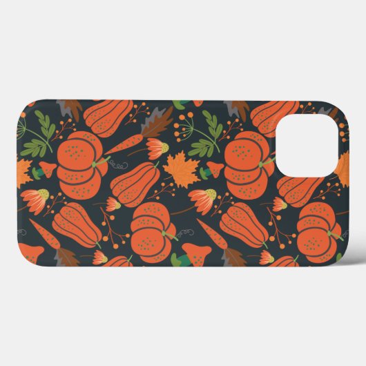 Red pumpkin seamless pattern and carrots Case-Mate iPhone case (Achterkant (horizontaal))