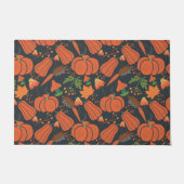 Red pumpkin seamless pattern and carrots deurmat (Voorkant)