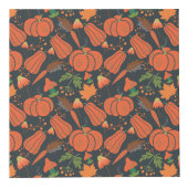 Red pumpkin seamless pattern and carrots kubus (Rechts)