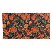 Red pumpkin seamless pattern and carrots kussensloop (Achterkant-Rechts)