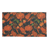 Red pumpkin seamless pattern and carrots kussensloop (Achterkant-Links)