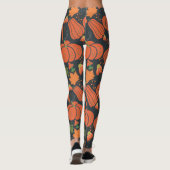 Red pumpkin seamless pattern and carrots leggings (Achterkant)