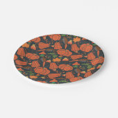Red pumpkin seamless pattern and carrots papieren bordje (Gekanteld)