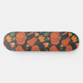 Red pumpkin seamless pattern and carrots persoonlijk skateboard (Horizontaal)