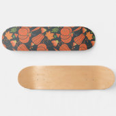 Red pumpkin seamless pattern and carrots persoonlijk skateboard (Horizontaal)