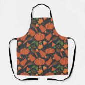 Red pumpkin seamless pattern and carrots schort (Voorkant)