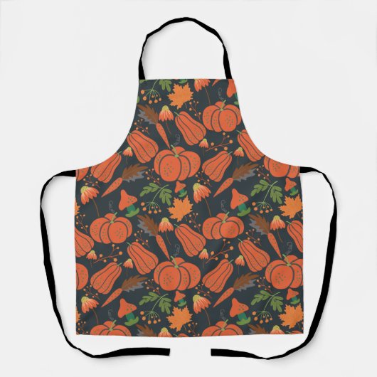 Red pumpkin seamless pattern and carrots schort (Voorkant)