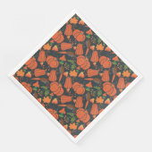 Red pumpkin seamless pattern and carrots servet (Hoek)
