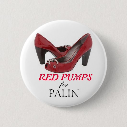 RED PUMPS voor Palin Ronde Button 5,7 Cm (Voorkant)